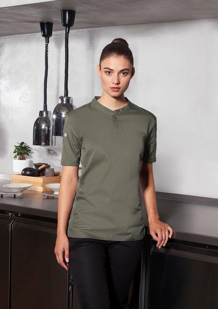 Karlowsky Kurzarm Damen Arbeitsshirt Performance 60% Baumwolle, 40% Polyester S Salbei, S Salbei