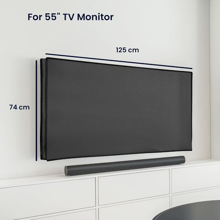 kwmobile 55" TV Abdeckung Indoor - Fernseher Hülle Bildschirmschutz Abdeckung - TV Bildschirm Staubs