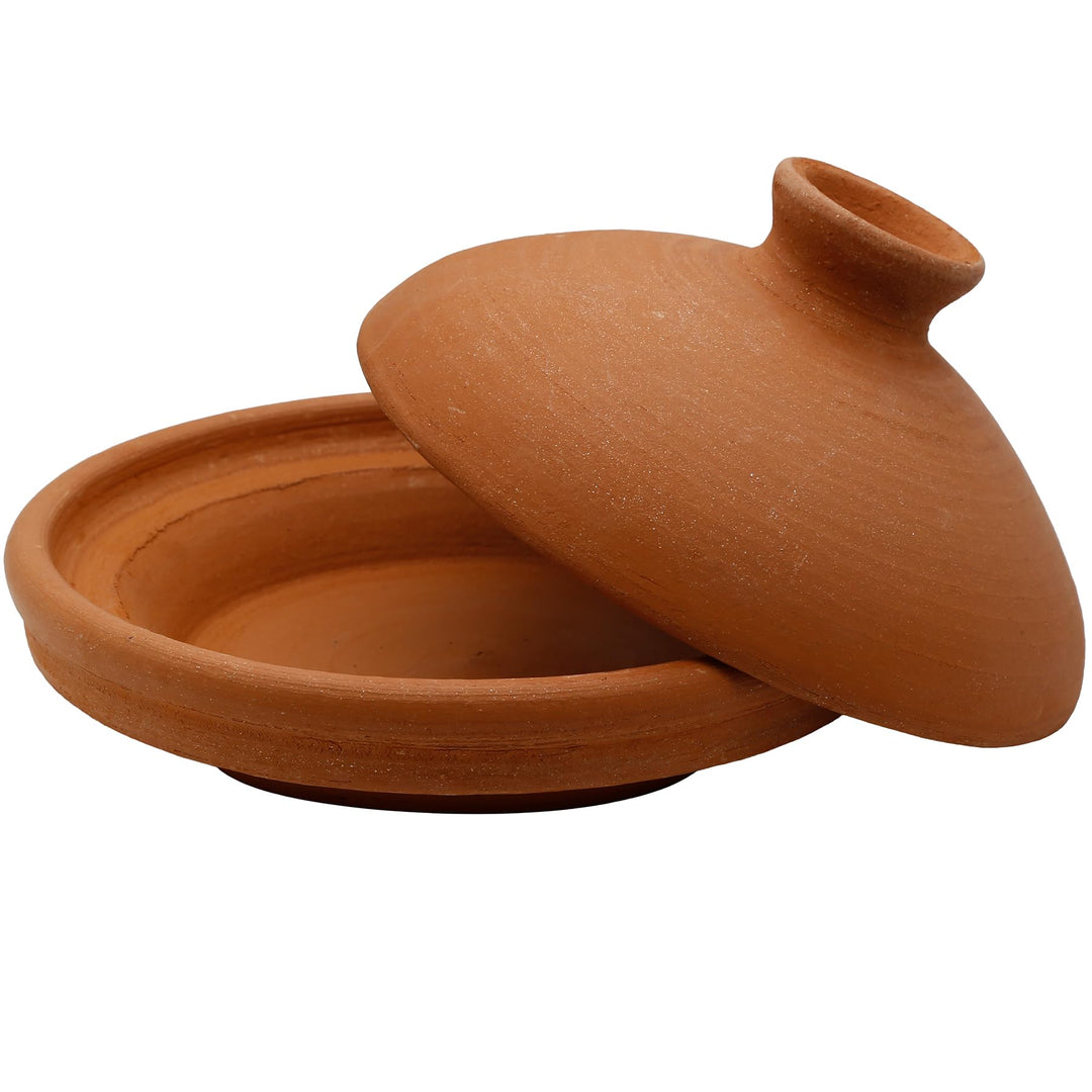 Marokkanische Tajine, Schmortopf aus Ton Ø 30cm Kochen für 3-4 Personen | Tagine unglasierter Gartop