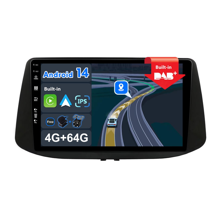 [Eingebaut DAB]- Android 14 IPS Autoradio für Hyundai i30 (2017-2018) - Kabellos Carplay/Android Aut