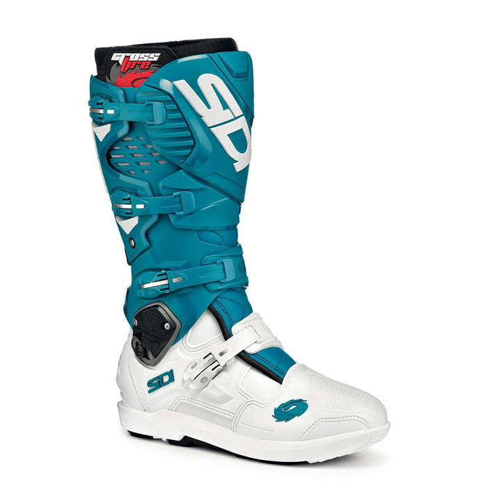 Sidi Fire3wsrs Herren STIEFEL 40 EU Weiss Petrol, 40 EU Weiss Petrol