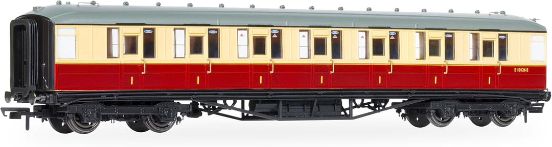 Hornby R40457 BR Gresley Corridor, karmesinrot und cremefarben, 1. Klasse, E10126E