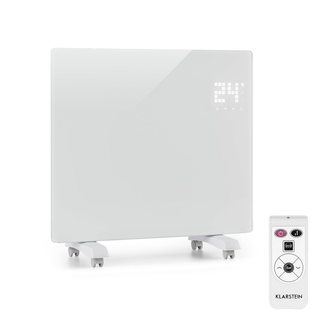 Klarstein Elektroheizung, Konvektor-Heizung mit Bodenrollen, Mobile Elektroheizung Energiesparend, S