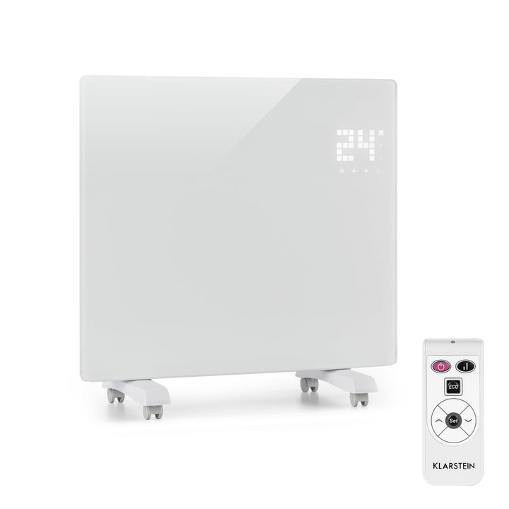Klarstein Elektroheizung, Konvektor-Heizung mit Bodenrollen, Mobile Elektroheizung Energiesparend, S