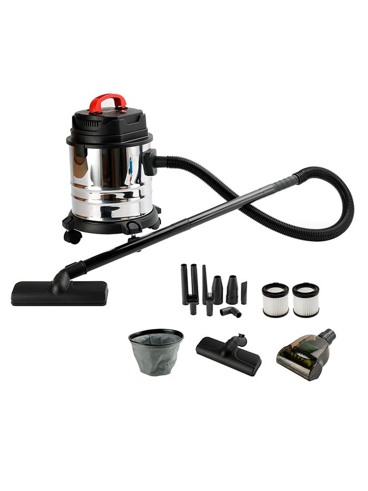 Allzwecksauger 1800W mit 18L Edelstahlbehälter Nass und Trockensauger für Teppich &amp; Hartböden, leist