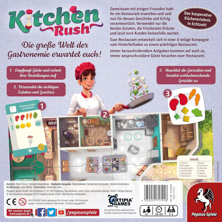 Pegasus Spiele 51223G - Kitchen Rush, 2-4 Spieler