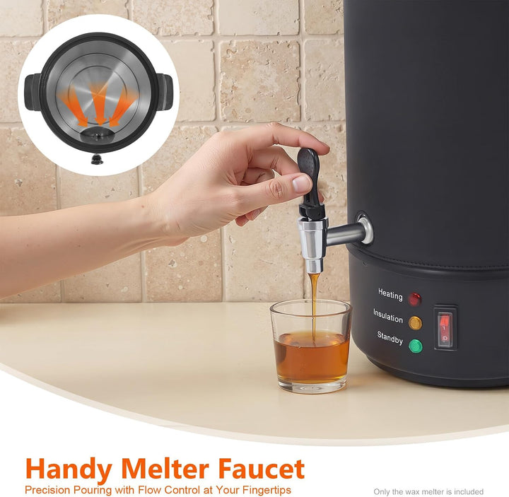 Wachsschmelztopf, Wachsschmelzer für Kerzen 6L/8L/10L, 50-100℃(10L), 10L
