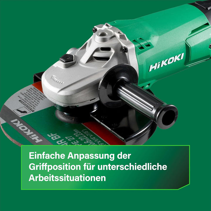 HIKOKI -Winkelschleifer G23ST (2000 Watt,230VScheiben-Ø 230mm, im Karton), Grün Schwarz