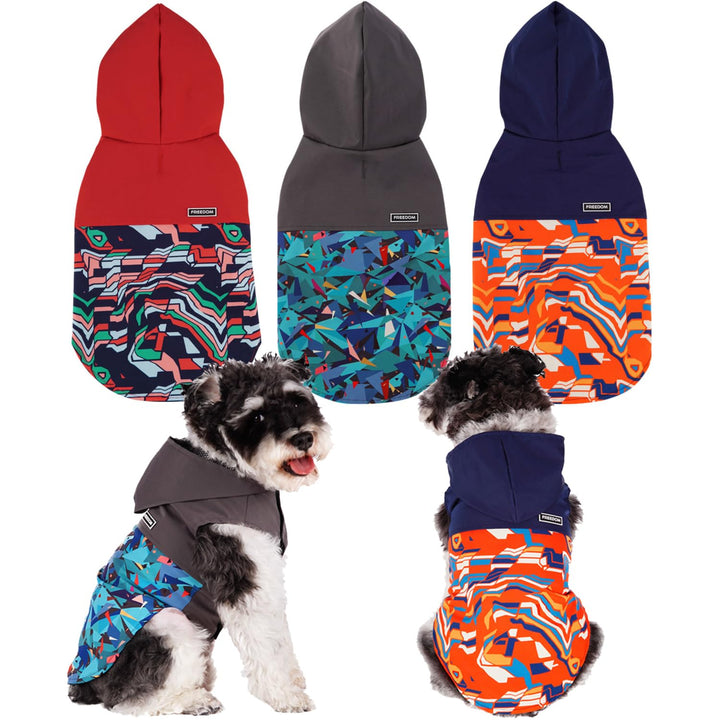 BPS Regenjacke, wasserdicht, für Haustiere, Hunde, mit Kapuze und Tasche, für kleine, mittelgrosse u