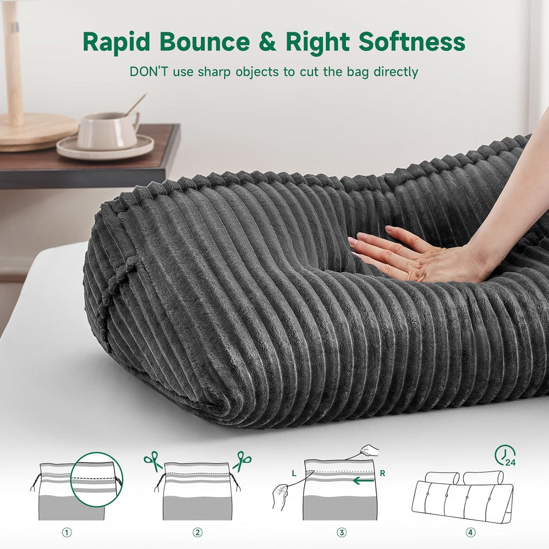 Z-hom Bücherkissen, Keilkissen, Lesekissen Für Bett Und Sofa, Cozy Rückenkissen, Praktisches Seitenf