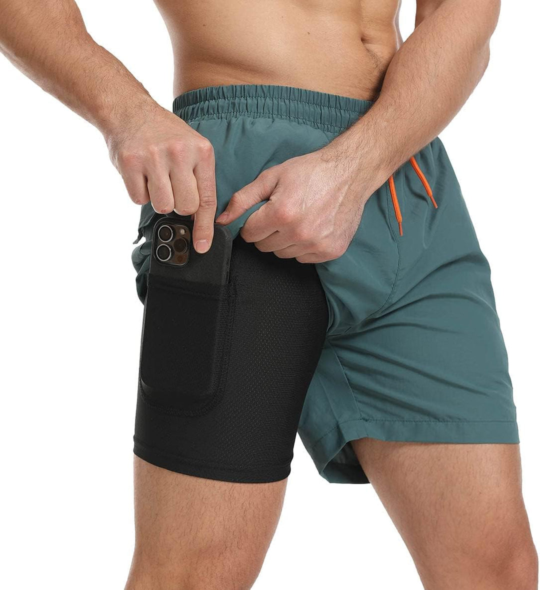 JustSun Badehose Herren Schnelltrocknend Boardshorts mit Mesh-Futter und Verstellbarem Tunnelzug 3XL