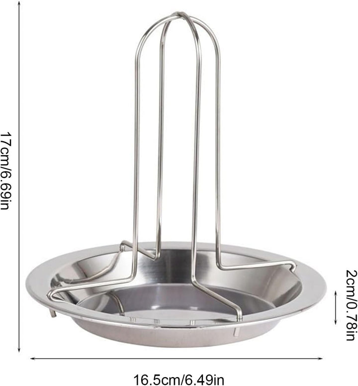 Generisch Bier-Grillhalter Für Grill,Edelstahl Bratrost - Vertikaler Bratstand Mit Auffangschale Für