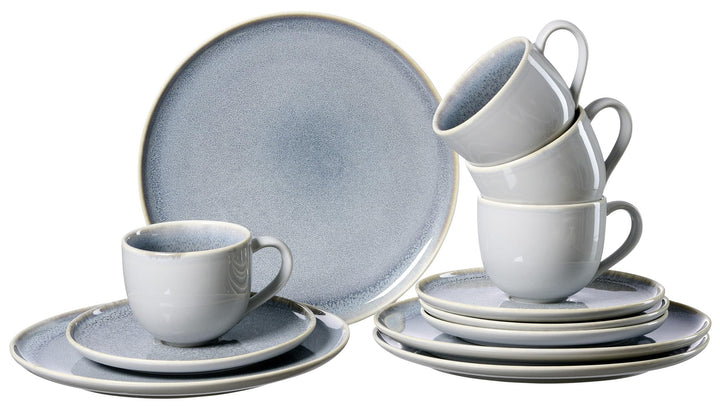 Kaffeeservice Skagen Stone, 12-teilig, Graublau, Kaffeeservice
