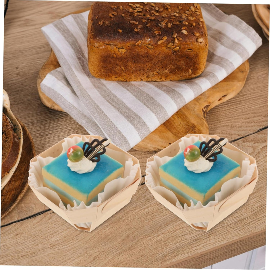 Cabilock Brotkasten-set Aus Holz Pc-backformen Antihaftbeschichtet Toast Für Kuchen Muffins Leicht Z