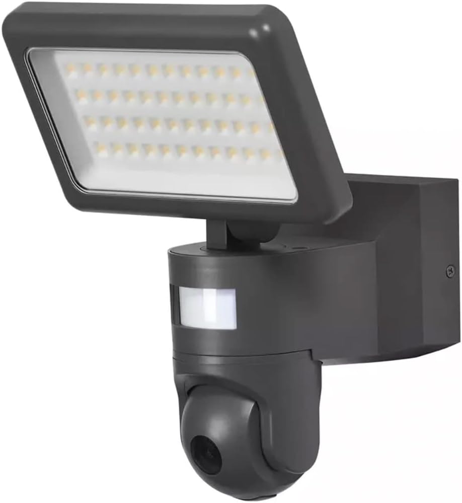 LEDVANCE SMART+ WIFI FLOOD AUTO CAM 20cm - LED Fluter mit Bewegungs- und Tageslichtsensor, HD-Kamera