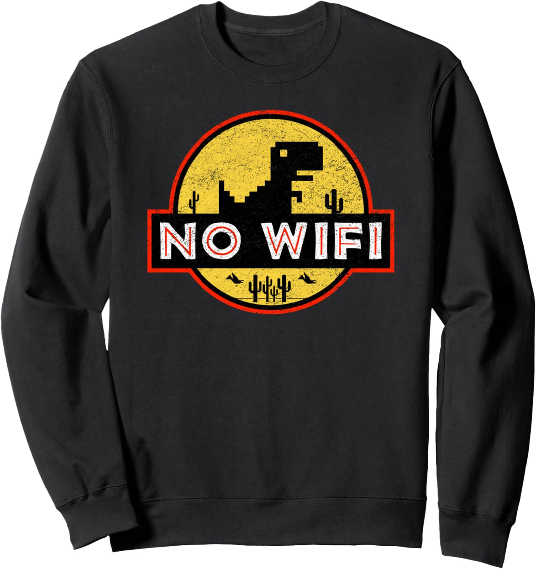 No Wifi Dino Kein Wlan Empfangsstörung Geschenk Sweatshirt
