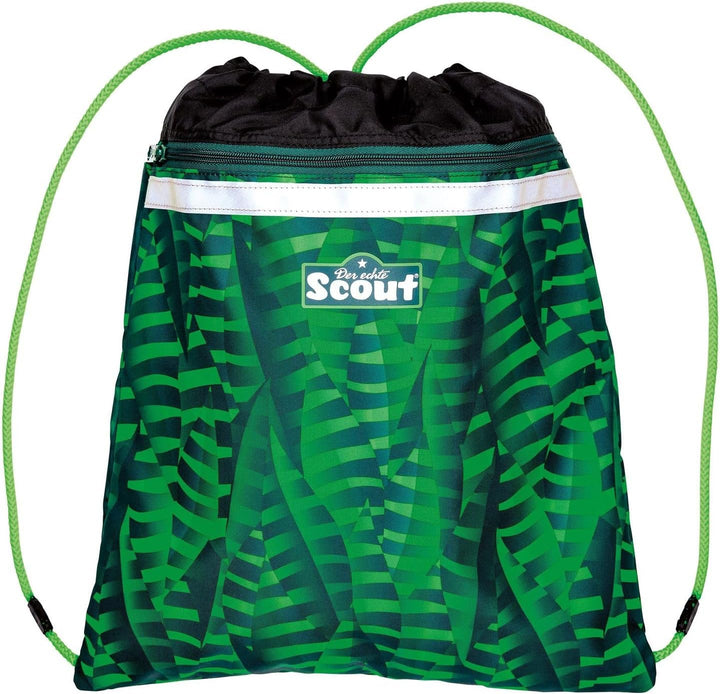 SCOUT Schulranzen Basic Neo Set 4-teilig Danger Dino grün