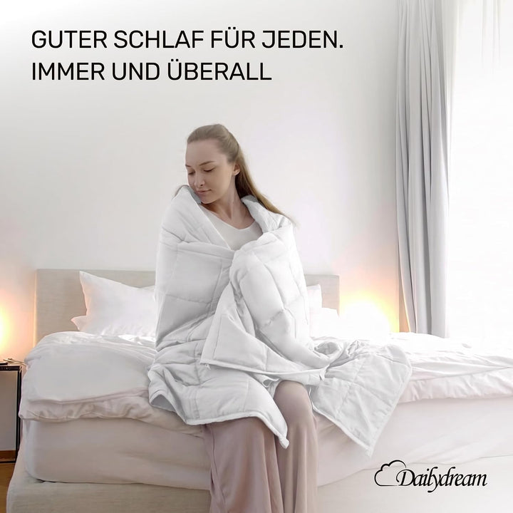 Dailydream Gewichtsdecke 135x200cm, 7,5 kg, Fleece, Weiss Weiss 135x200cm|7,5kg, Weiss 135x200cm|7,5