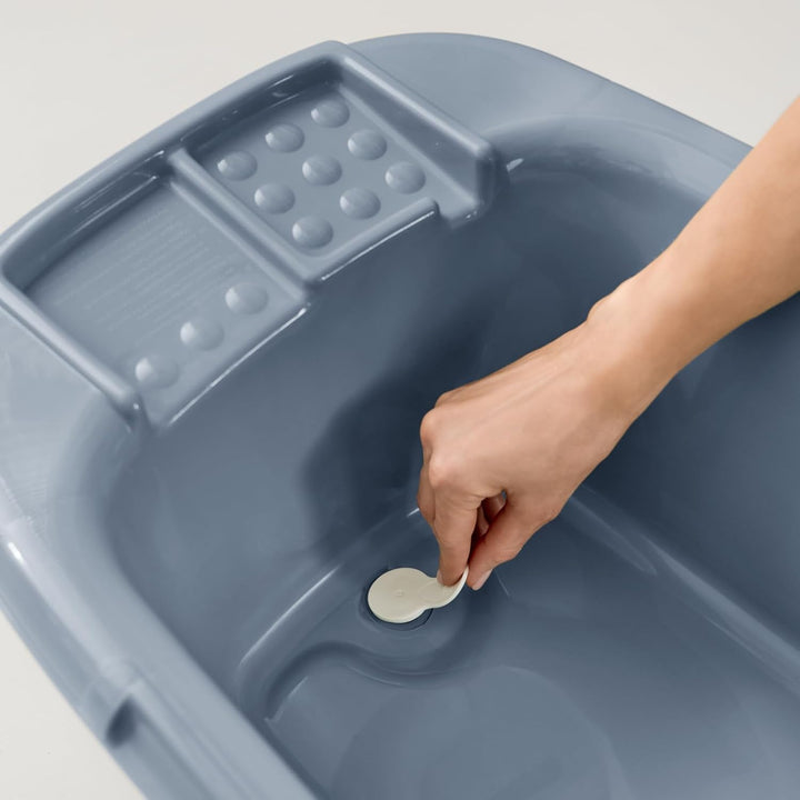 Rotho Babydesign Baby Badewanne Bella Bambina - Blaue Badewanne speziell für Babys und Kinder - Idea