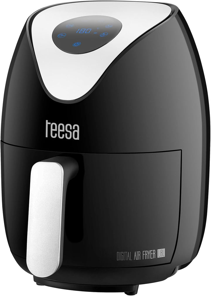 TEESA DIGITAL AIR FRYER 1.8L fettfreie Fritteuse, Schwarz