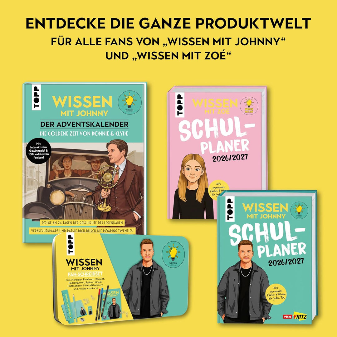 Wissen mit Johnny: Schulplaner 2026/2027, Gebundenes Buch