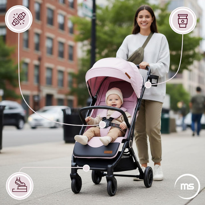 Moby-System LENA GOLD PRO Buggy mit Trolley-Funktion, Leichter Kinderwagen 6–48 Monate, EVA-Räder mi
