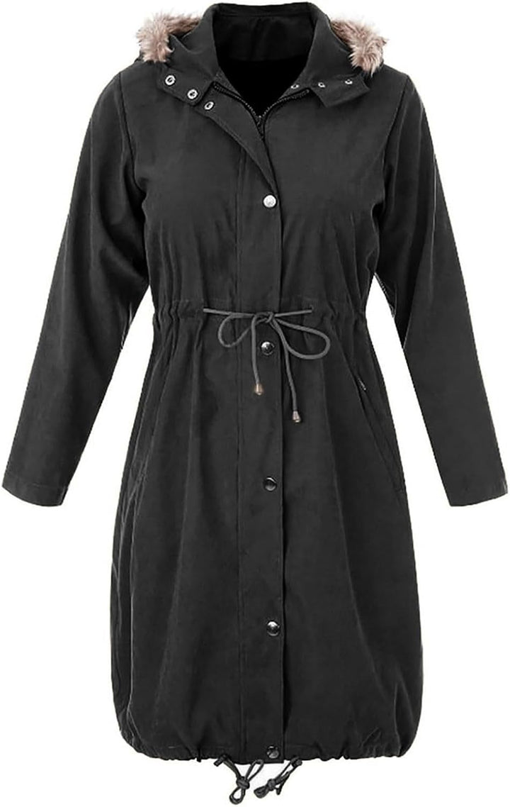 YIzdegg Umstandsjacke Winter Warm Baumwolljacke Mit Babyeinsatz Einstellbarer Kordelzug Tragejacke V