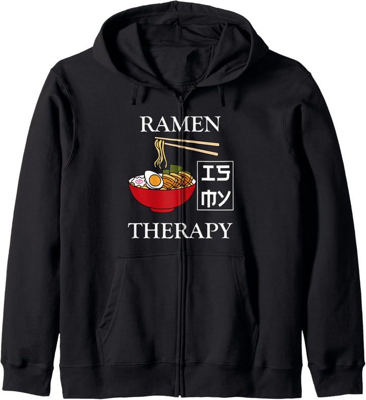 Ramen Therapy Ironic Noodle Squad Ramen-Schale Kapuzenjacke