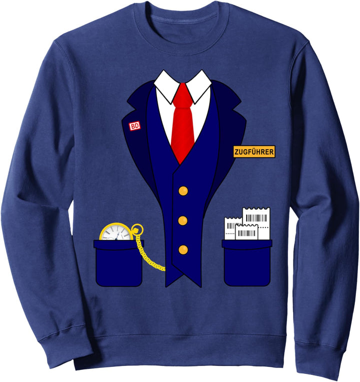 Zugführer Schaffner Bahn Lokomotivführer Karneval Kostüm Sweatshirt