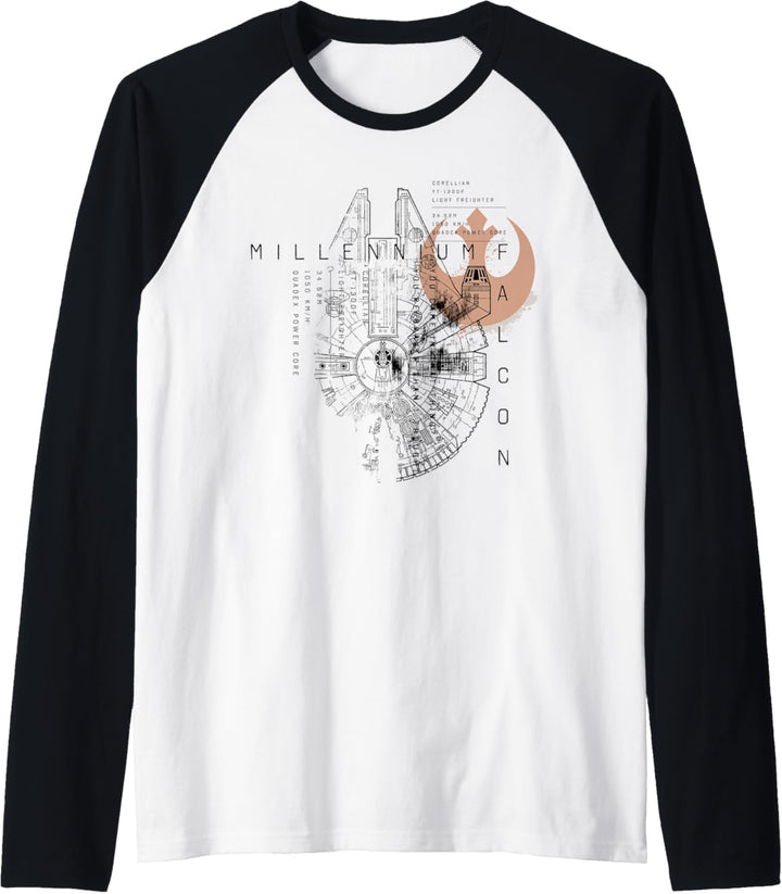 Star Wars Millennium Falcon Schematic Raglan