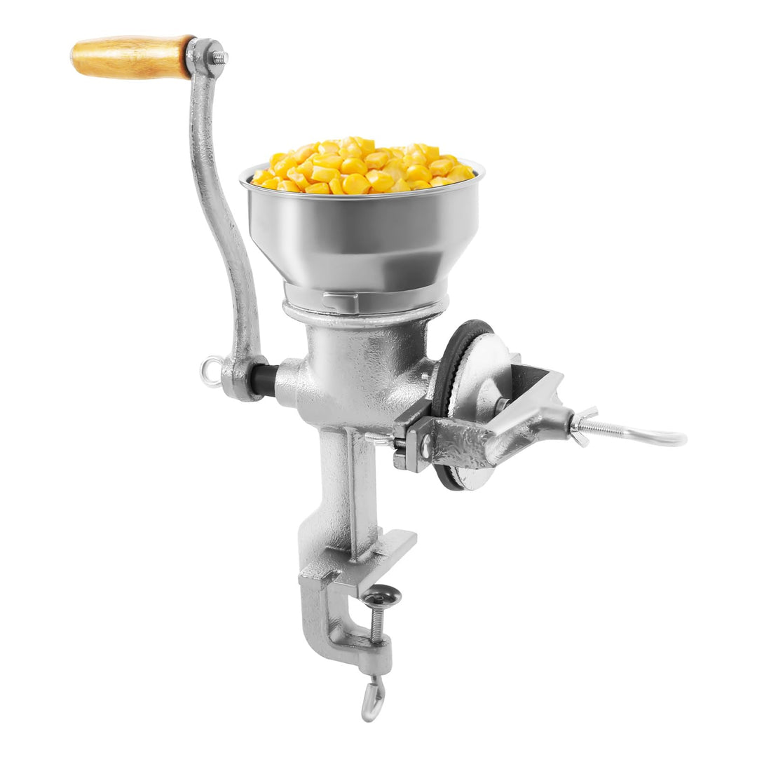 Manuelle Getreidemühle, Mühle Handmühle mit C-förmiger Tischklemme, Gusseiserne Handmühle, Fräsgrobh