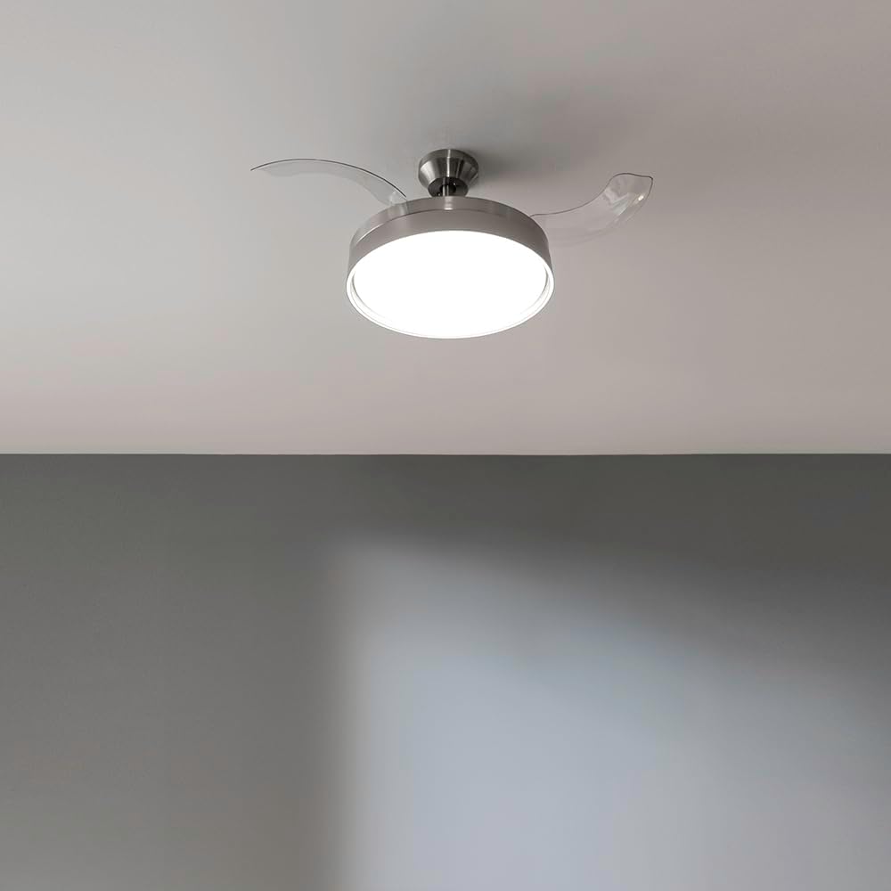 Cecotec Deckenventilator EnergySilence Aero 4280 Invisible Steel, 106 cm Edelstahl, Edelstahl