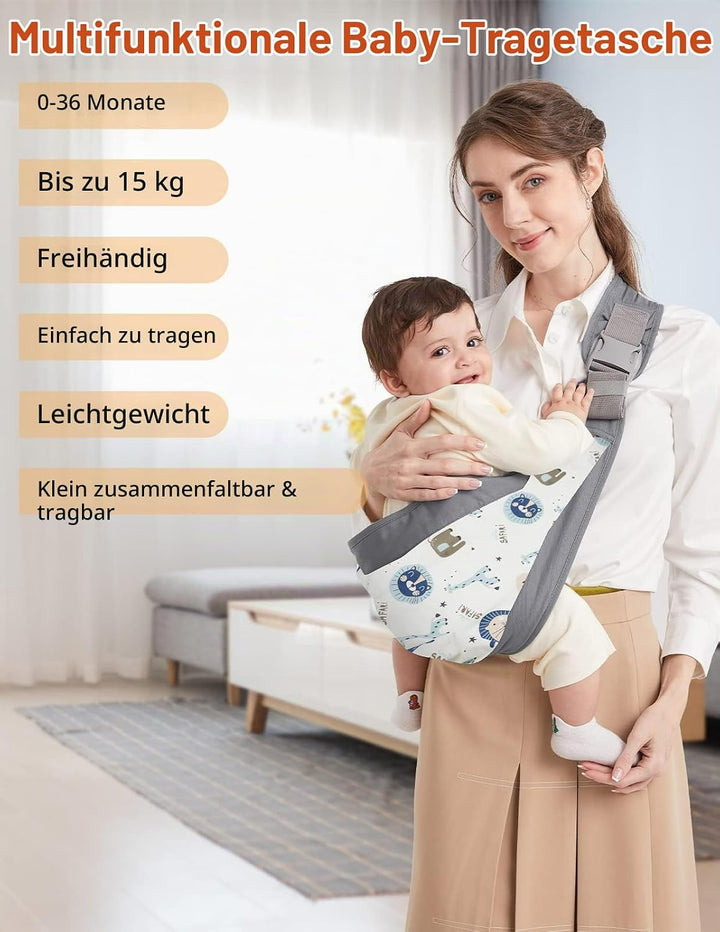 Tragetuch Baby, Mumgaroo Babytrage Neugeborene ab Geburt, On the Go Multifunktionale Tragetuch, Baby