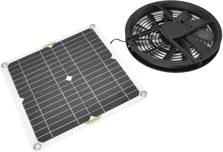 Solar-Gewächshausventilator, solarbetriebener Ventilator, rundes Belüftungsgehäuse, wasserdicht, 25,