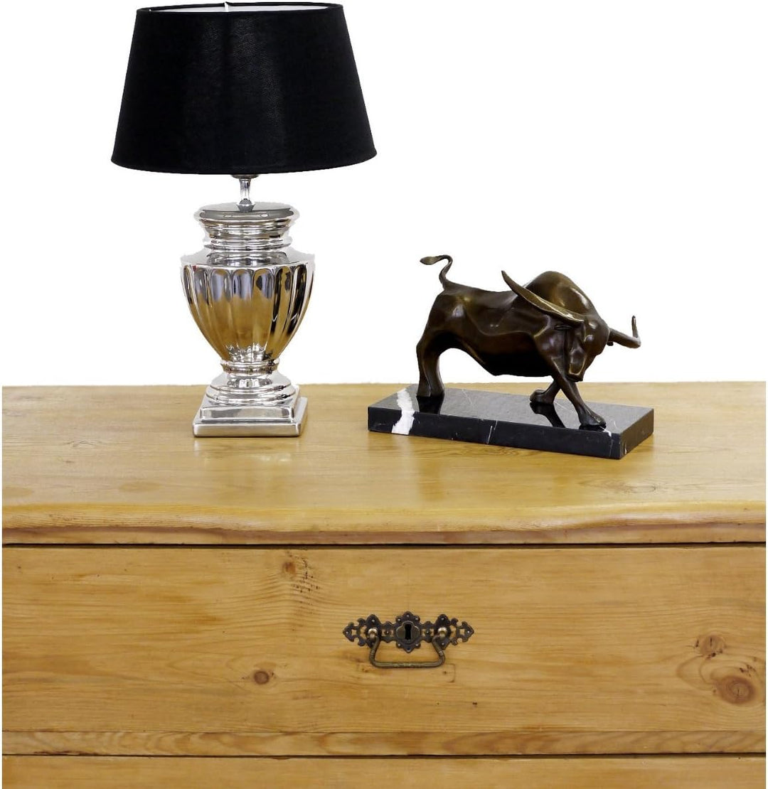 Kunst &amp; Ambiente - Moderne Bronzefigur - Kraftvoller Stier - signiert von Milo - Echte Bronze - Stie