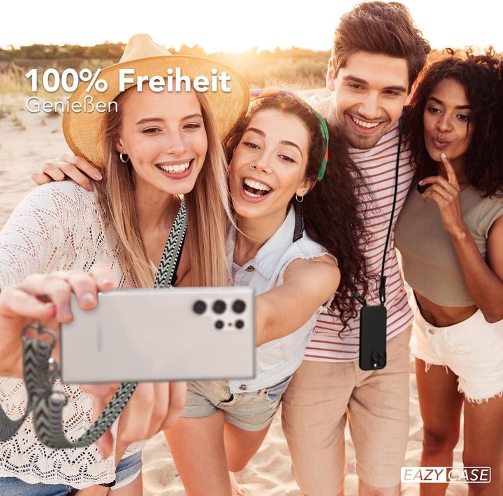 EAZY CASE Handykette - Verstellbares Taschenband kompatibel mit Galaxy S22 Ultra 5G, Schulterriemen,