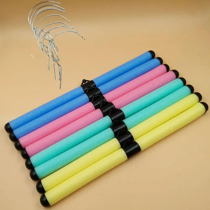 HOTTAOC kleiderbügel 10 Stück Bunte Schaumstoff-Schwamm-Kleiderbügel, biegsames Flexibles Gestell fü