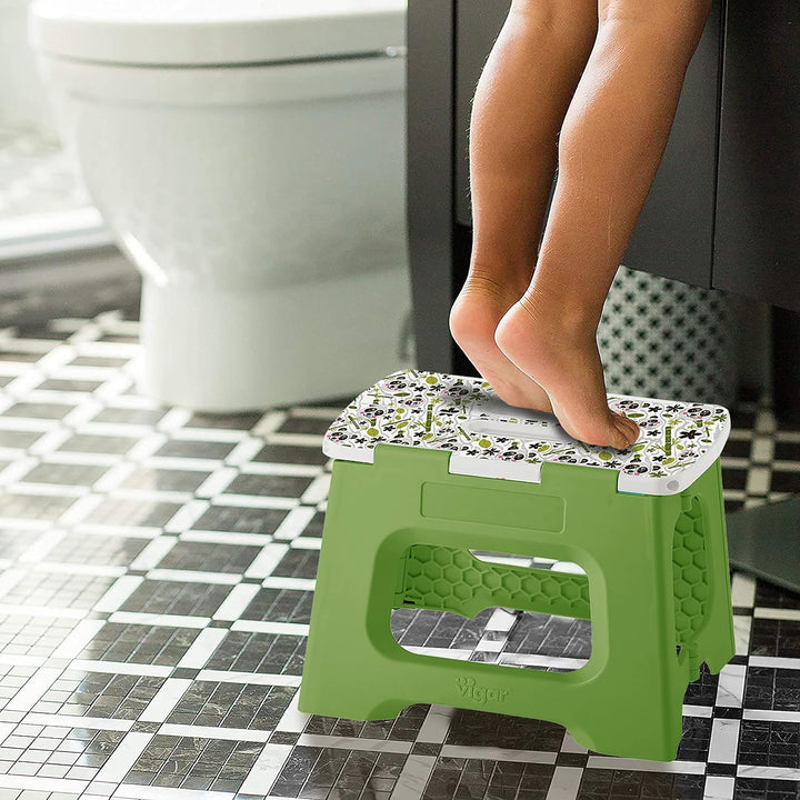 Vigar Kompakte Tritthocker Klappbar für Erwachsene, 23 cm, Klapphocker Faltbar 150 kg rutschfest, Le