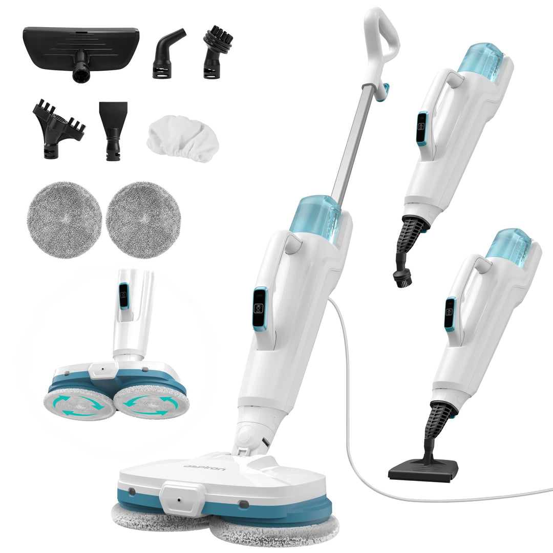 Dampfreiniger 10-in-1 mit Handgerät, 2 Dampfstufen &amp; Sprayfunktion Steam Mop, 500 ml Tank