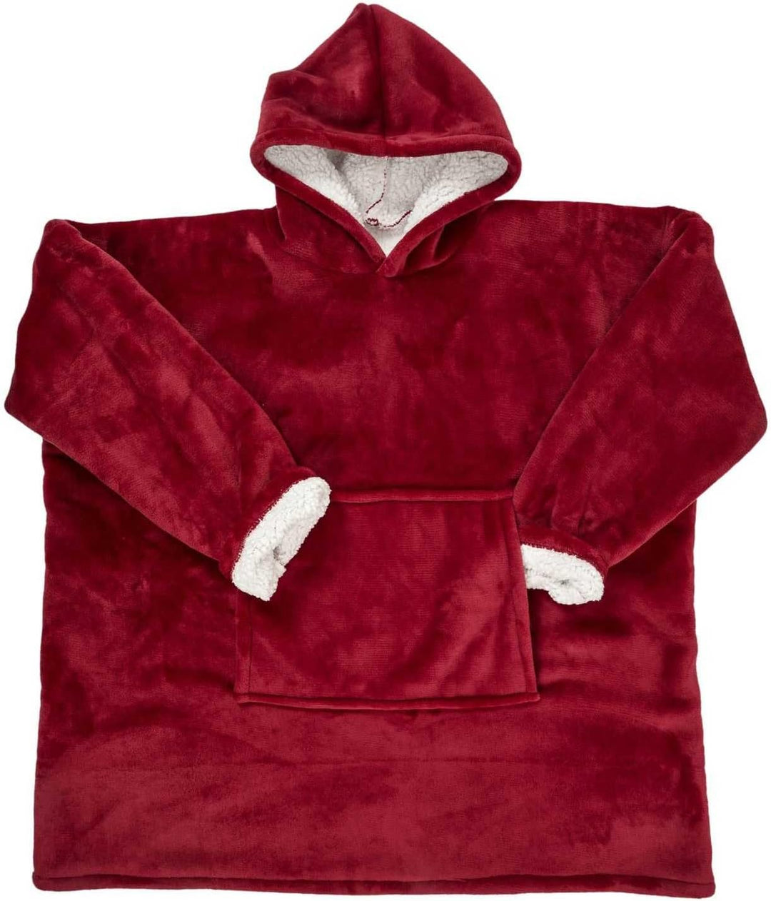 HOME DECO FACTORY, TX91681, Red Sherpa Inner Hoodie, Ultimate Comfort, Modern Style, Versatile as a