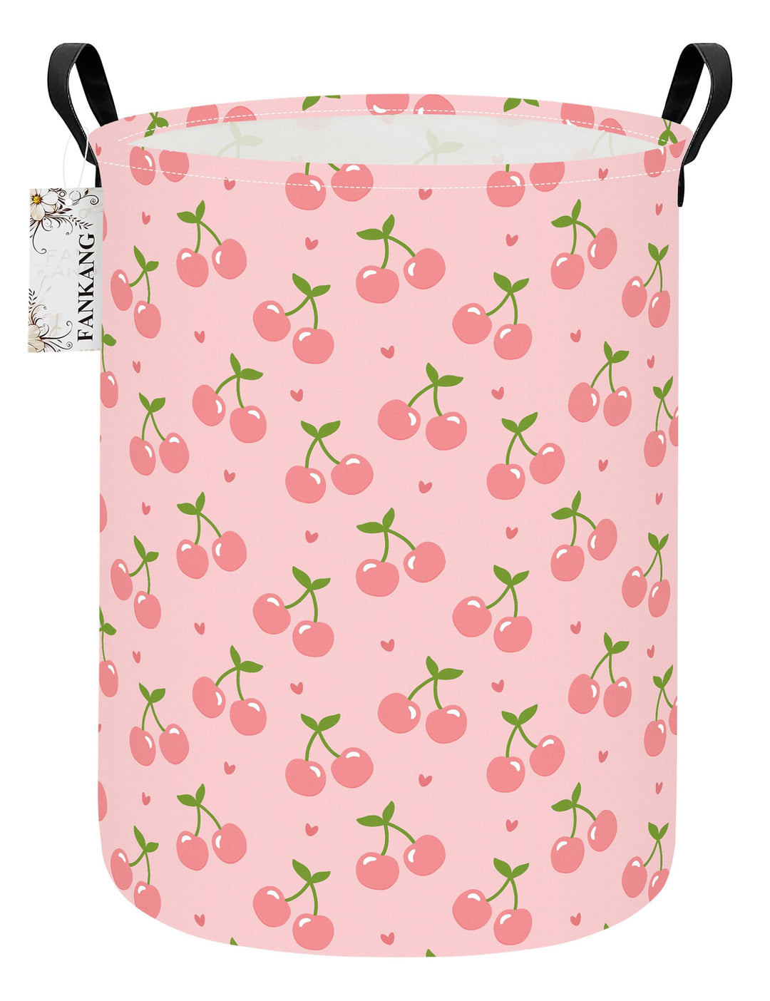 Wäschekorb Aufbewahrungsbehälter Kinderzimmer Wäschekorb Round Pink Cherry, Round Pink Cherry