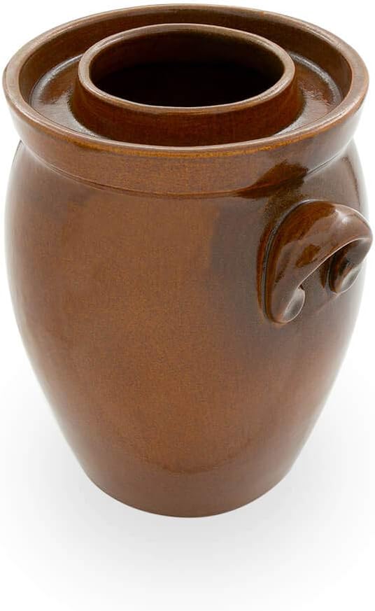 Original K&amp;K Gärtopf 7,0 Liter - Form II - inkl. Beschwerungsstein und Deckel