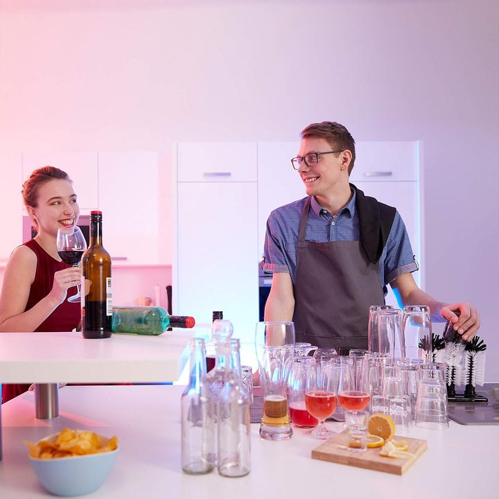 Relaxdays 10 x Gläserspülbürste mit Saugnapf, Gastronomie, Partys &amp; Bar, Gläserbürste, HxBxT: 22 x 1