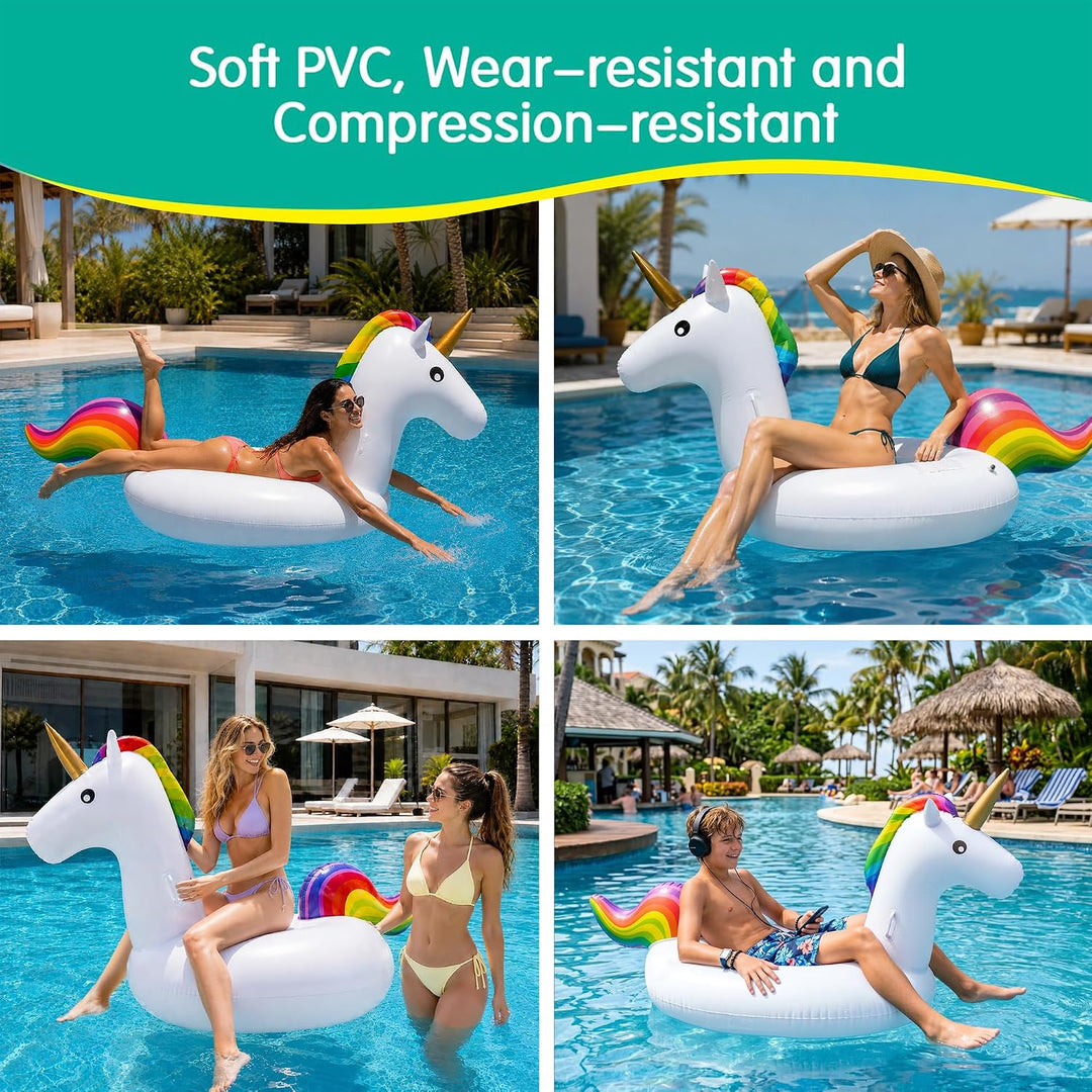 Dracarys Riesiges Aufblasbares Einhorn - Schwimmendes Schwimmbecken - Wasseraufblasbares Spielzeug -