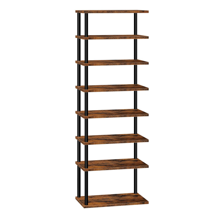 HOOBRO Vertikales Schuhregal, 8-lagiges Schuhregal, schmales Schuhablage, Schuhschrank, Schuhständer