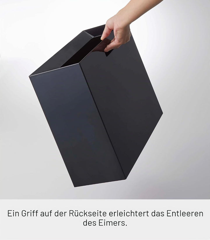 YAMAZAKI Home Mülleimer, moderner Mülleimer, mit Griff, für Küche, Schlafzimmer, Badezimmer, Büro, K