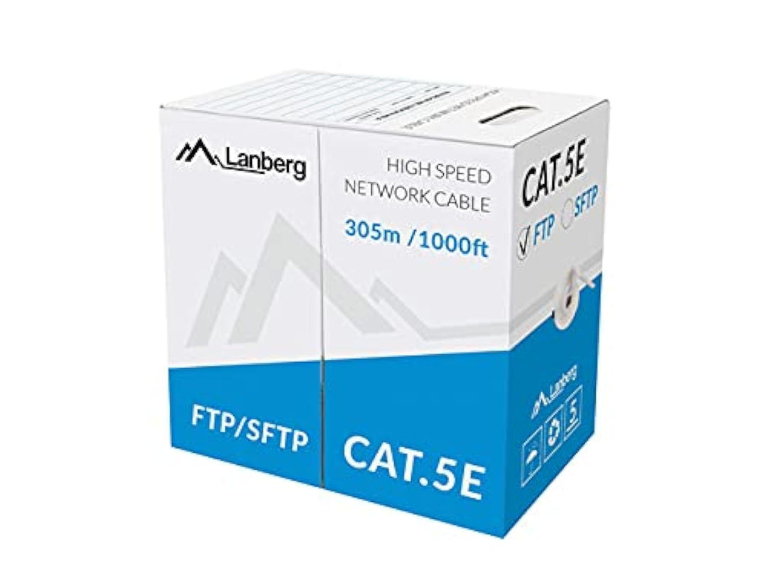 Lanberg LCF5-10CC-0305-S Solid Netzwerkkabel Kat-5E Ftp, 305m | Grau