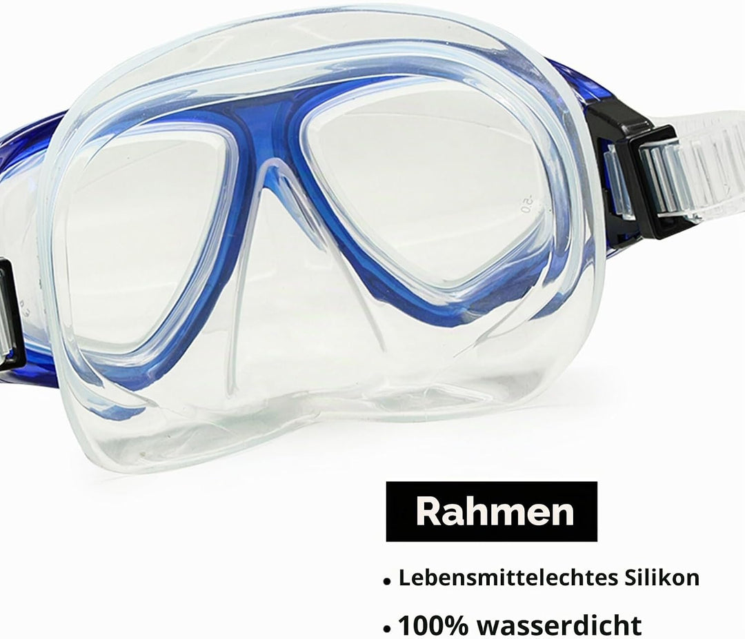 EnzoDate optische Tauchen Gear Kit Myopie Schnorchel Set, unterschiedlichen Stärke für jedes Auge ku
