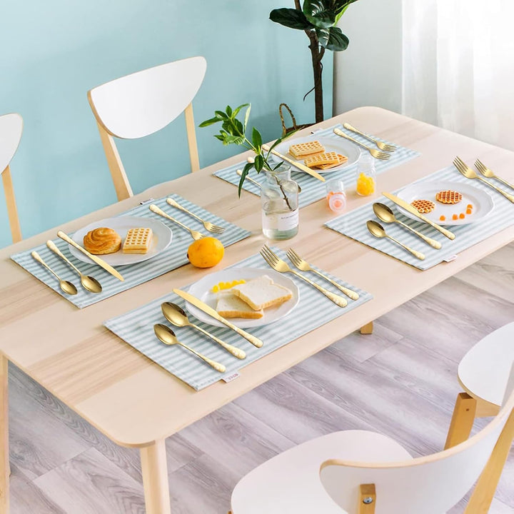 Jxkgenix Besteck Edelstahl rostfrei Set für 4 Personen, Cutlery Set inkl Messer, Gabel, Löffel, Best