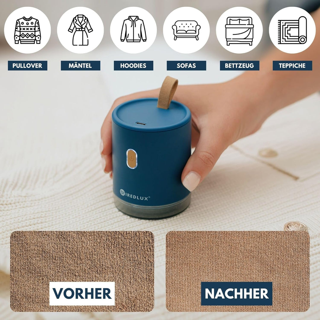 Fusselrasierer elektrisch – Fusselentferner &amp; Entfussler für Kleidung, kompakt &amp; tragbar – wiederauf